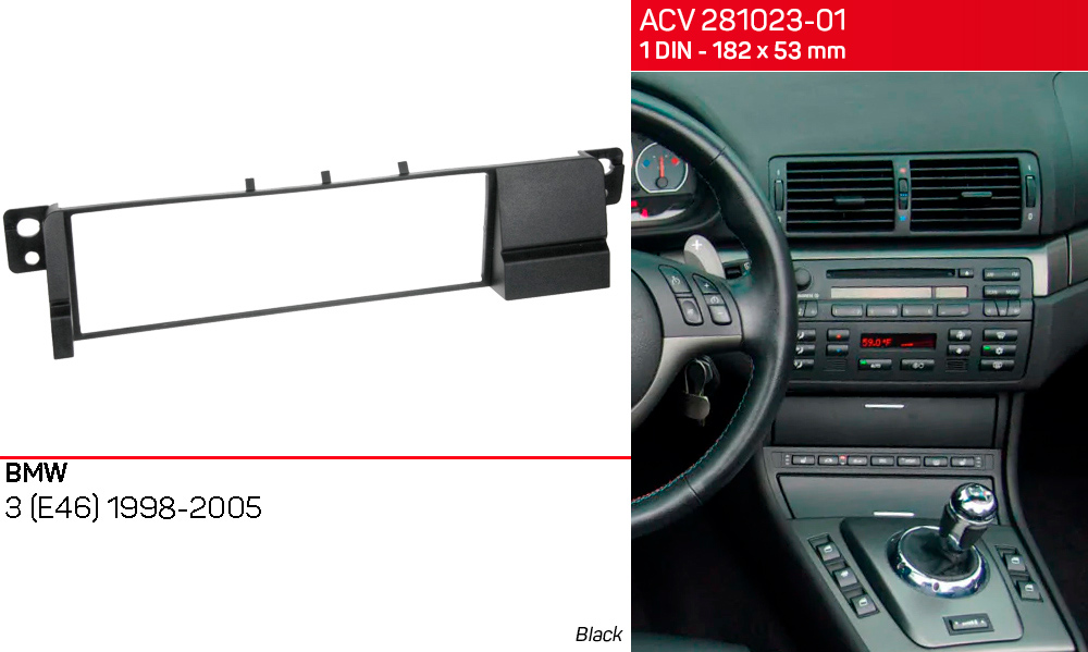 Перехідна рамка BMW 3 Series (E46) ACV 281023-01