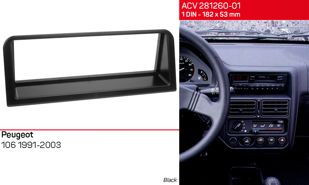 Перехідна рамка Peugeot 106 ACV 281040-01