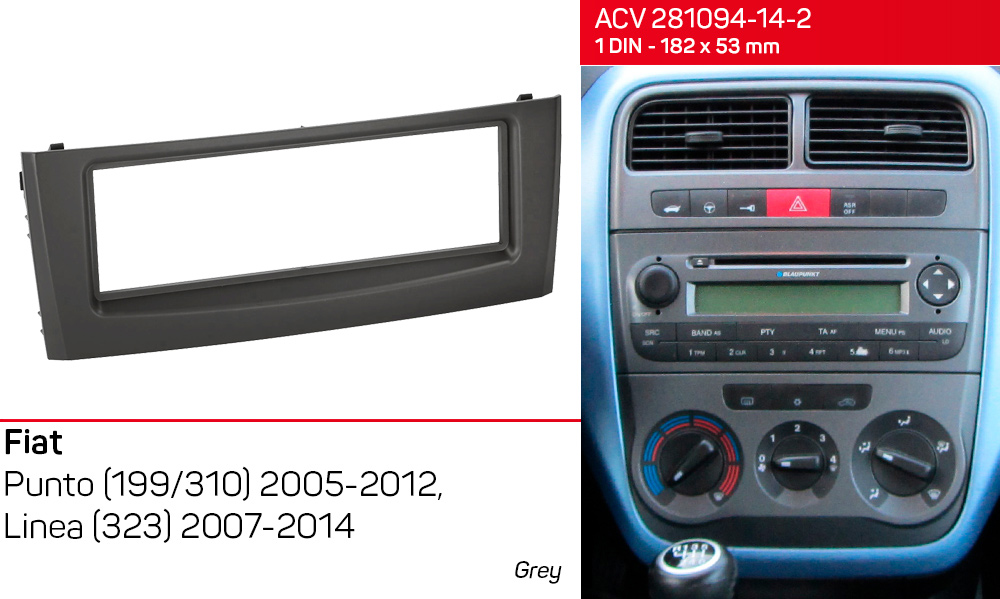 Перехідна рамка Fiat Punto, Linea ACV 281094-14-2
