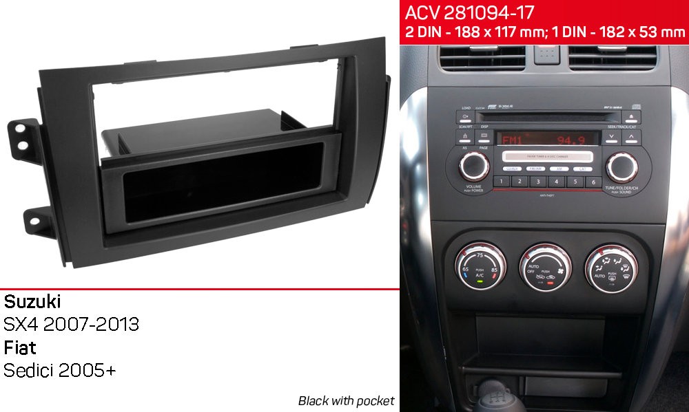 Перехідна рамка Fiat Sedici ACV 281094-17
