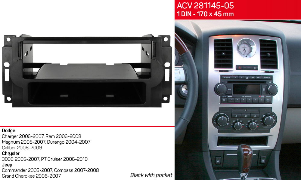 Перехідна рамка Chrysler 300C, PT Cruiser ACV 281145-05