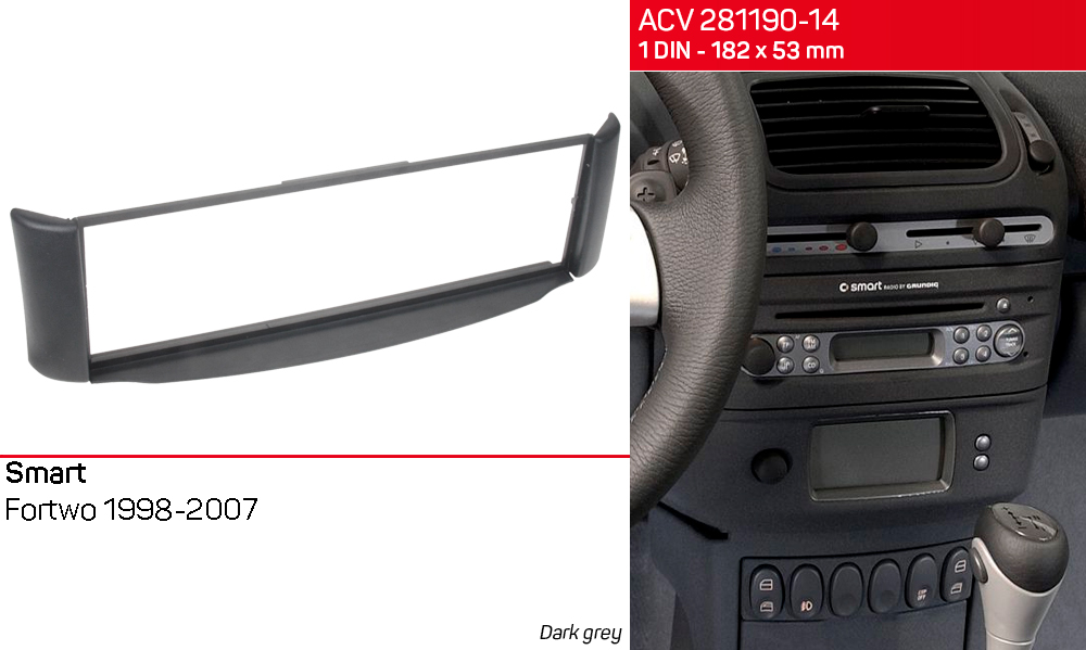 Перехідна рамка Smart ForTwo ACV 281190-14
