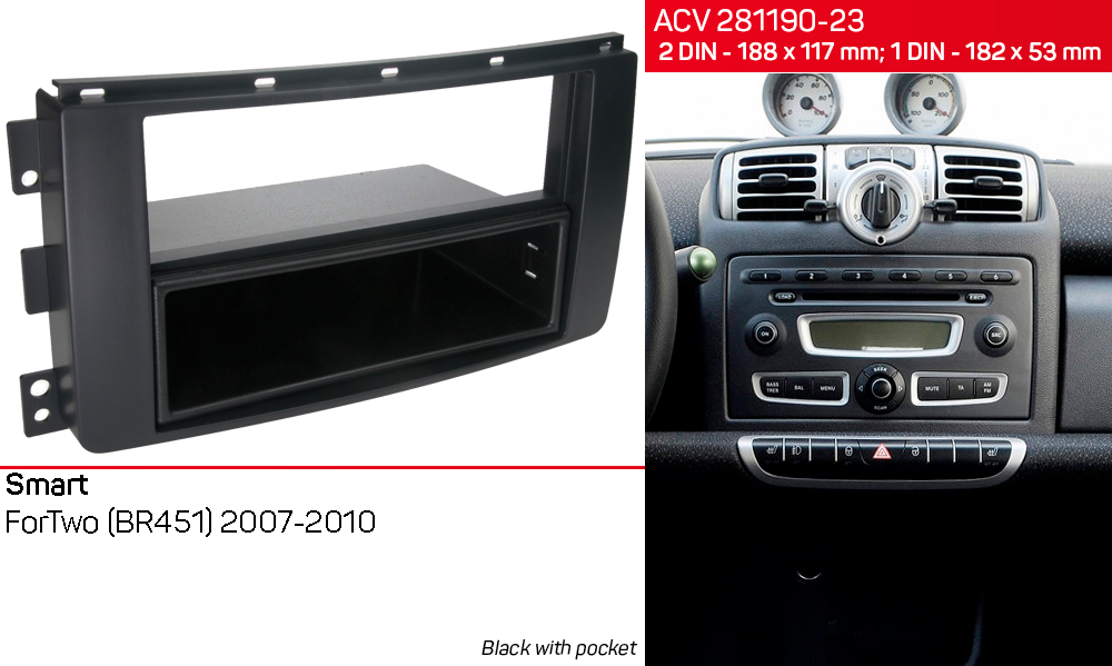 Перехідна рамка Smart ForTwo ACV 281190-23