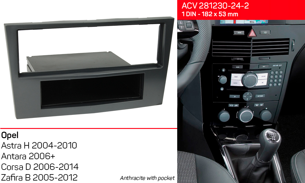 Переходная рамка Opel Astra, Antara, Corsa, Zafira ACV 281230-24-2