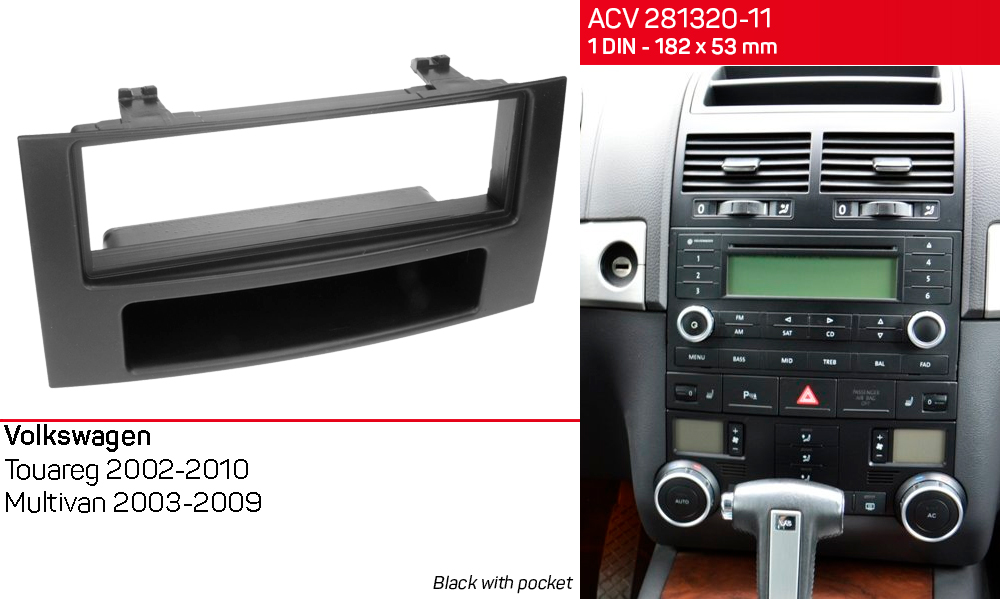 Переходная рамка Volkswagen Touareg, Multivan ACV 281320-11