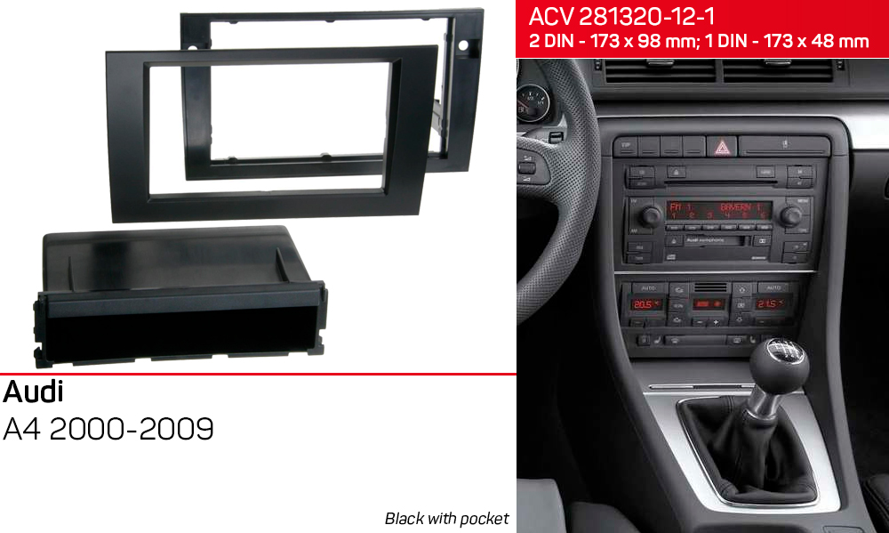 Перехідна рамка Audi A4, Seat Exeo ACV 281320-12-1