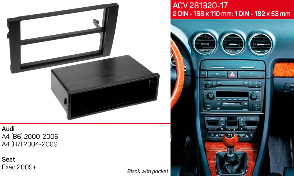 Перехідна рамка Audi A4 ACV 281320-17