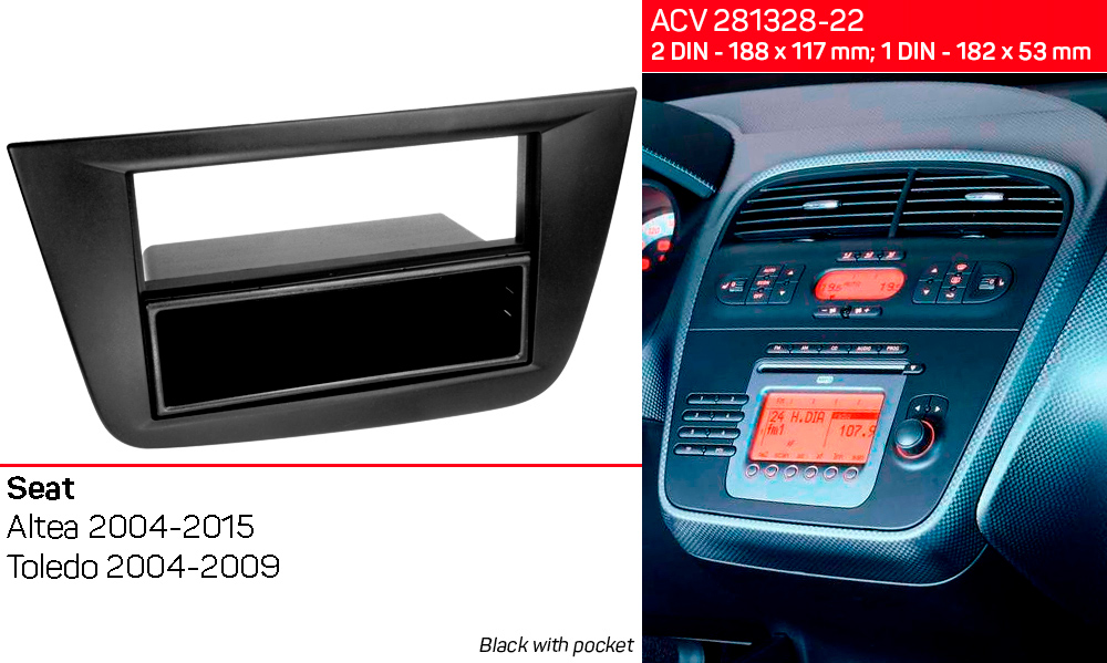 Перехідна рамка Seat Altea, Toledo ACV 281328-22