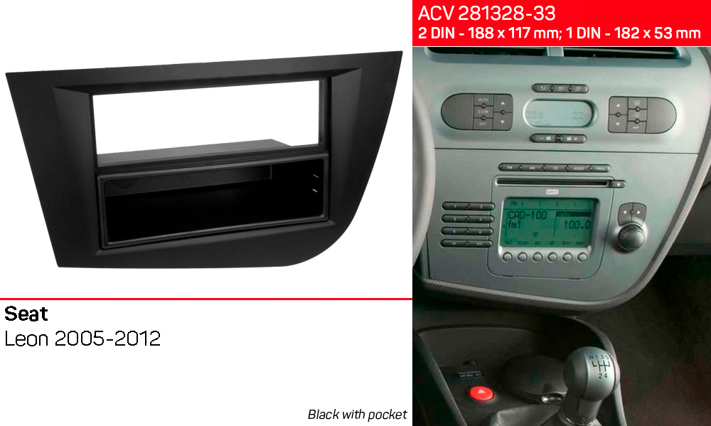 Перехідна рамка Seat Leon ACV 281328-33