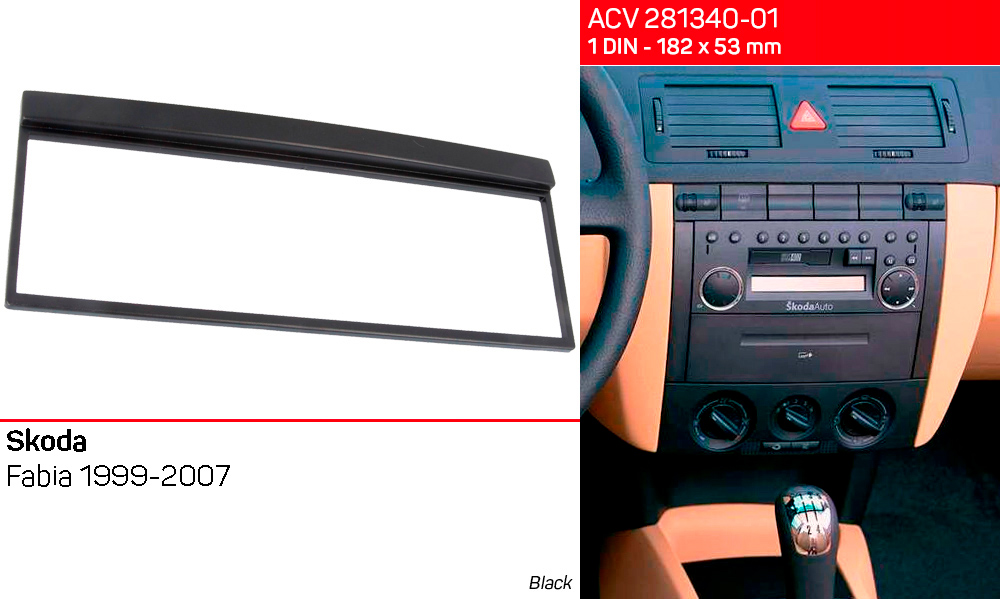 Перехідна рамка Skoda Fabia ACV 281340-01