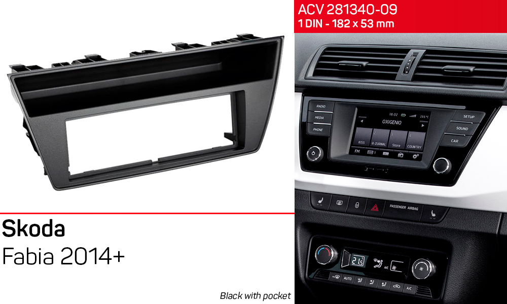Переходная рамка Skoda Fabia ACV 281340-09