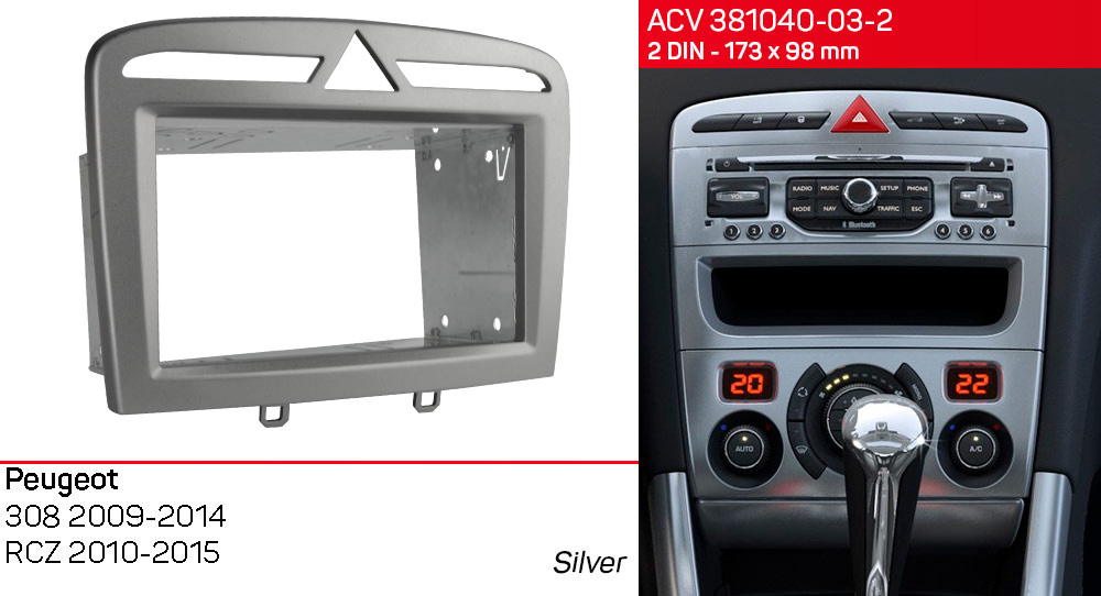 Перехідна рамка Peugeot 308, RCZ ACV 381040-03-2