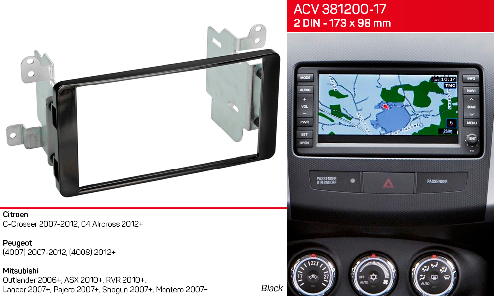 Перехідна рамка Peugeot 4007, 4008 ACV 381200-17