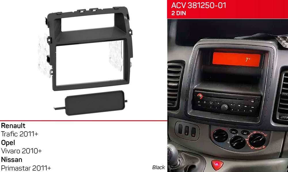 Переходная рамка Opel Vivaro, Renault Trafic, Nissan Primastar ACV 381250-01
