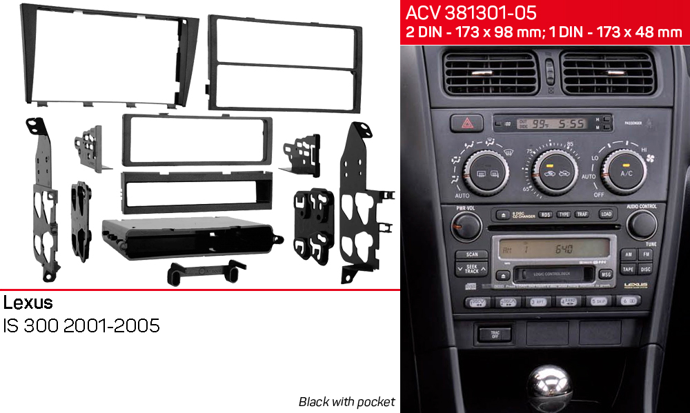 Перехідна рамка Lexus IS 300 ACV 381301-05