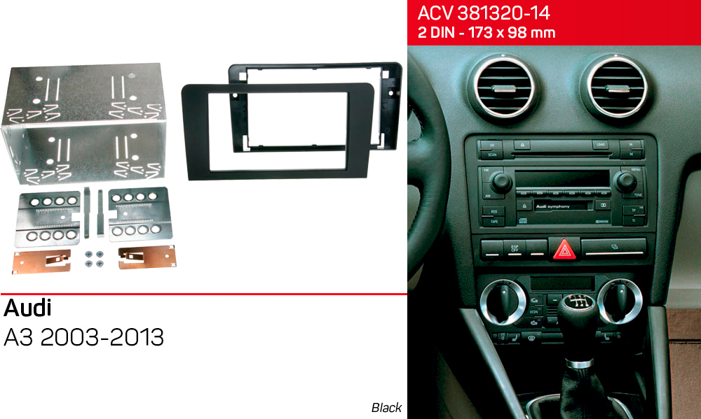 Перехідна рамка Audi A3 ACV 381320-14 Кit
