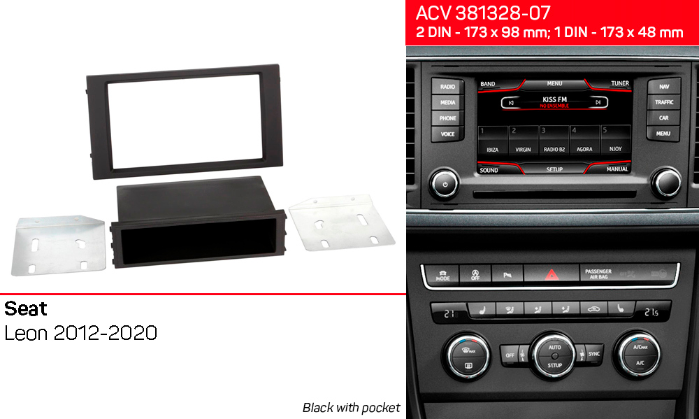 Перехідна рамка Seat Leon, Ibiza ACV 381328-07