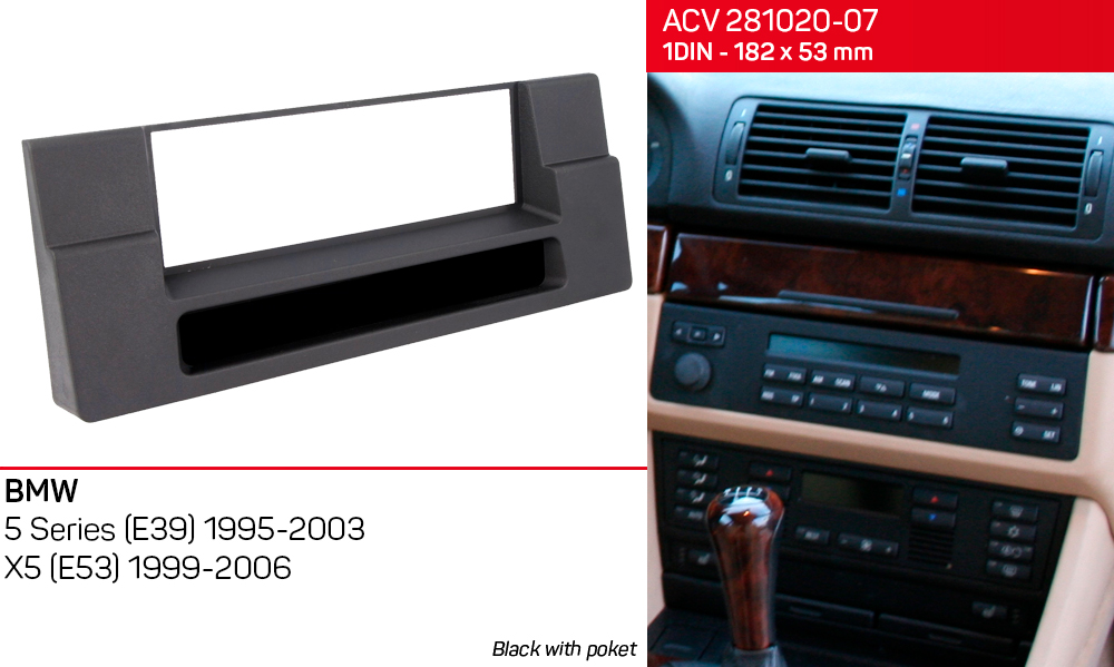Переходная рамка BMW 5 Series (E39), X5 (E53) ACV 281020-07