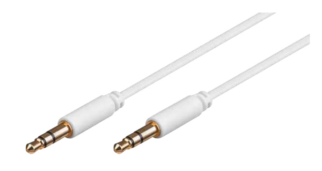 AUX кабель Jack 3.5 мм – 1 м білий AWM 110-04