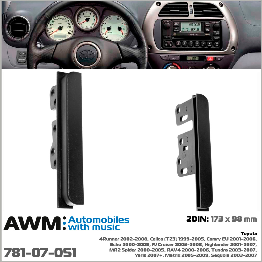 Перехідна рамка Toyota 2 DIN AWM 781-07-051
