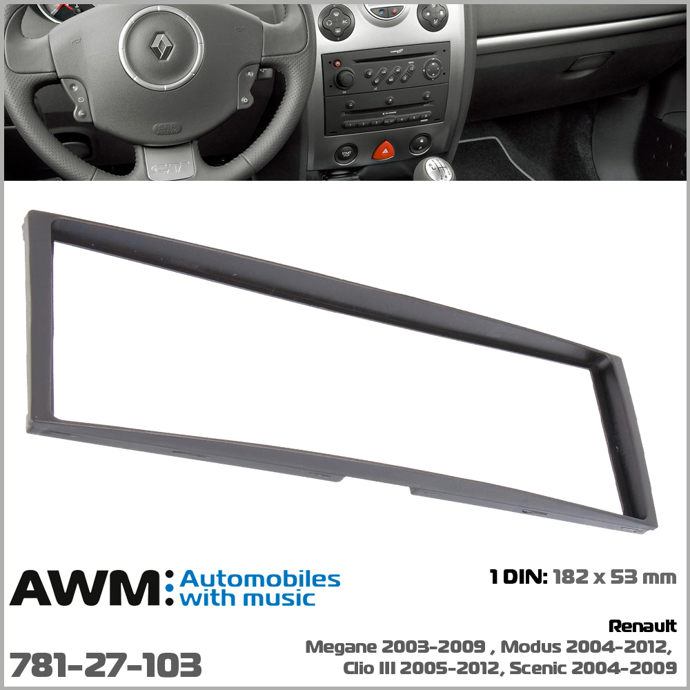 Переходная рамка Renault Megane, Modus, Clio, Scenic AWM 781-27-103