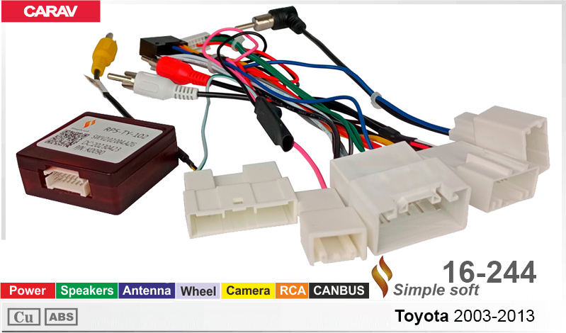 Переходник для магнитол 9", 10.1" Toyota Carav 16-244
