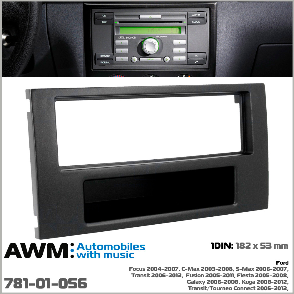 Переходная рамка Ford C-Max, Fiesta, Focus, Fusion, Galaxy, Kuga, S-Max, Tourneo, Transit AWM 781-01-056