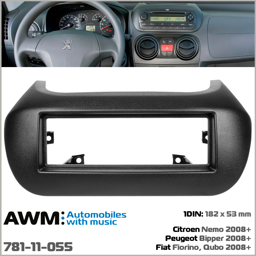 Перехідна рамка Citroen Nemo, Peugeot Bipper, Fiat Fiorino, Qubo AWM 781-11-055