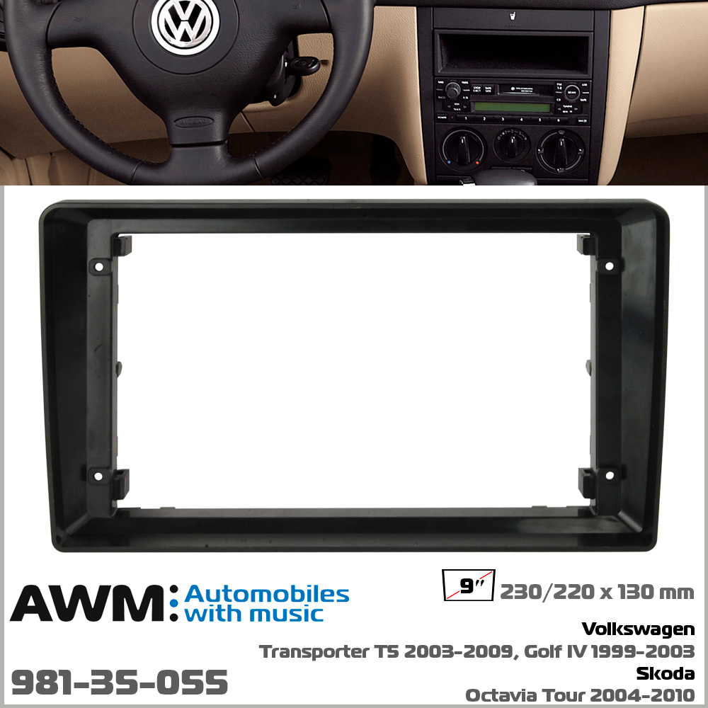 Перехідна рамка для автомобіля Volkswagen Transporter, Golf, Skoda Octavia Tour AWM 981-35-055