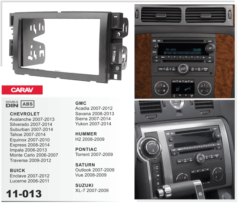 Перехідна рамка Hummer H2, Chevrolet Carav 11-013