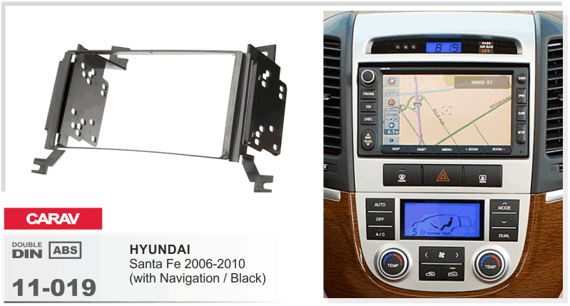 Перехідна рамка Hyundai Santa Fe Carav 11-019