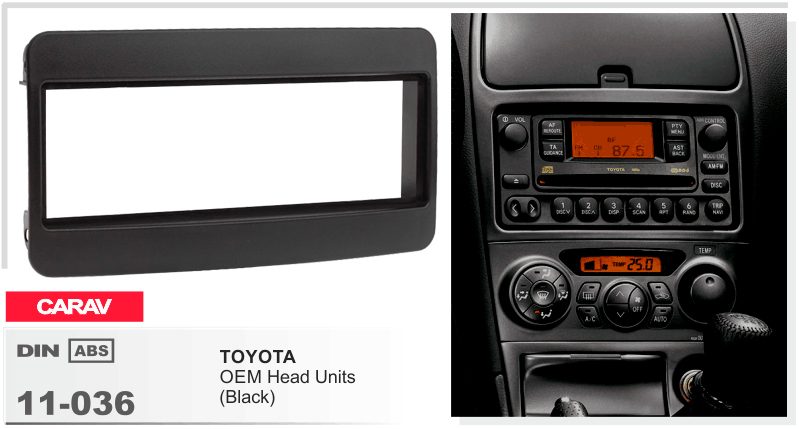 Перехідна рамка Toyota 1 DIN Carav 11-036
