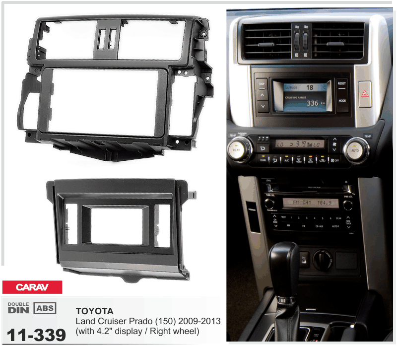 Переходная рамка Toyota Land Cruiser Prado 150 Carav 11-339