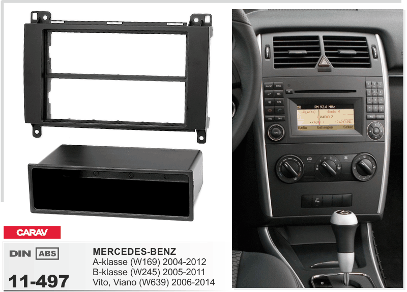 Переходная рамка Mercedes Vito, Viano, Sprinter, W639, W169, W245 Carav 11-497