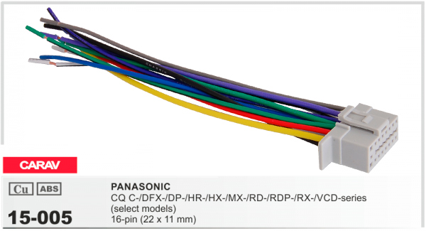 Разъем для магнитолы Panasonic Carav 15-005