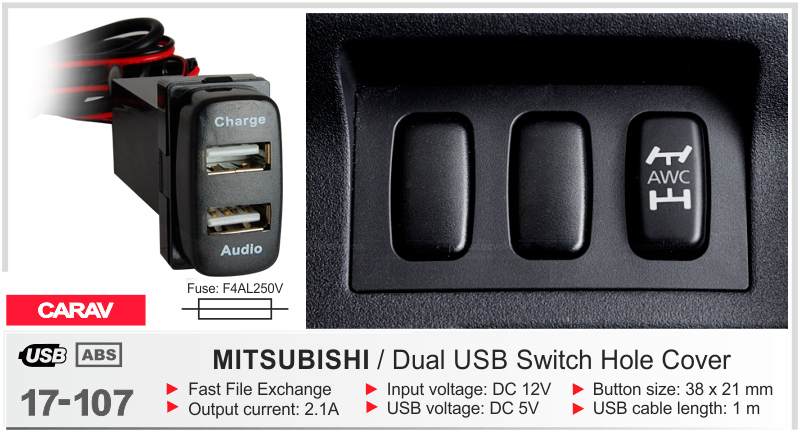 USB роз'єм Mitsubishi Carav 17-107
