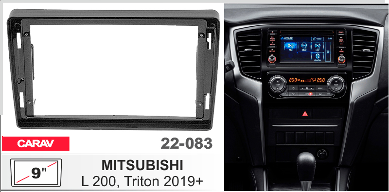 Переходная рамка Mitsubishi L200 Carav 22-083