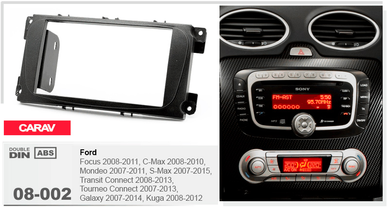 Перехідна рамка Ford Focus, Mondeo, S-Max, C-Max, Galaxy, Kuga Carav 08-002