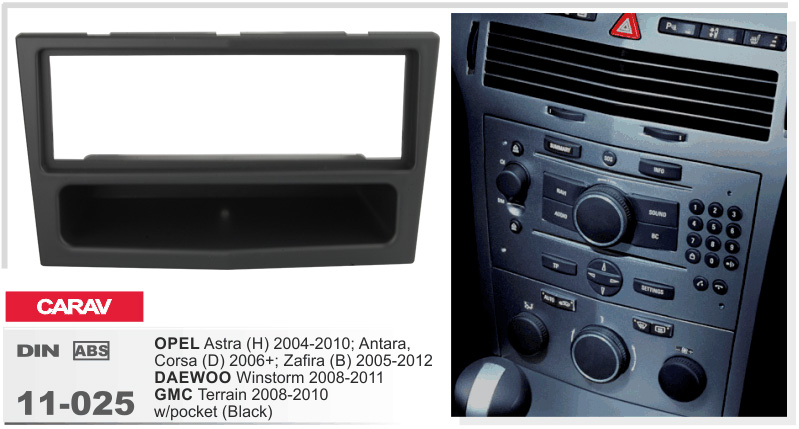 Переходная рамка Opel Astra, Antara, Corsa, Zafira Carav 11-025