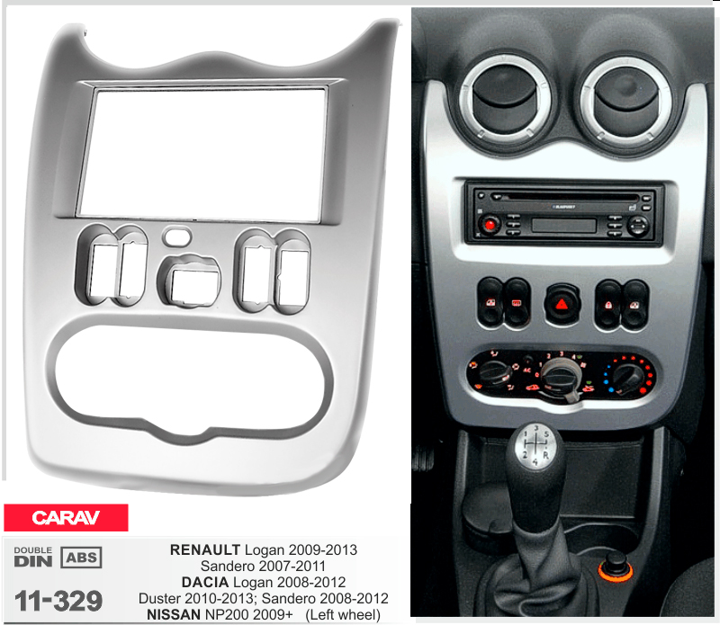 Перехідна рамка Renault, Dacia Duster, Sandero, Logan, Nissan NP200 Carav 11-329