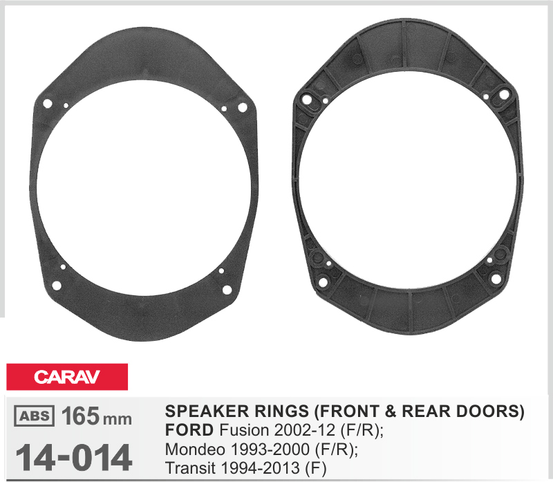 Проставки під динаміки 165 мм / 6.5" Carav 14-014 для автомобілів Ford Fusion, Mondeo, Transit