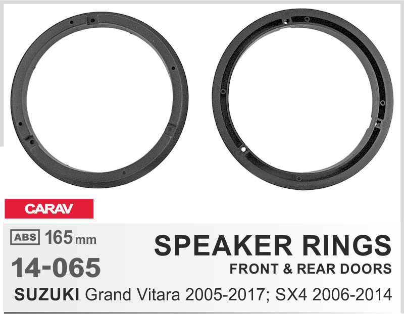 Проставки под динамики 165 мм / 6.5" Carav 14-065 для автомобилей Suzuki Grand Vitara, SX4
