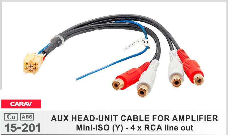 Адаптер линейных выходов mini-ISO - RCA Carav 15-201