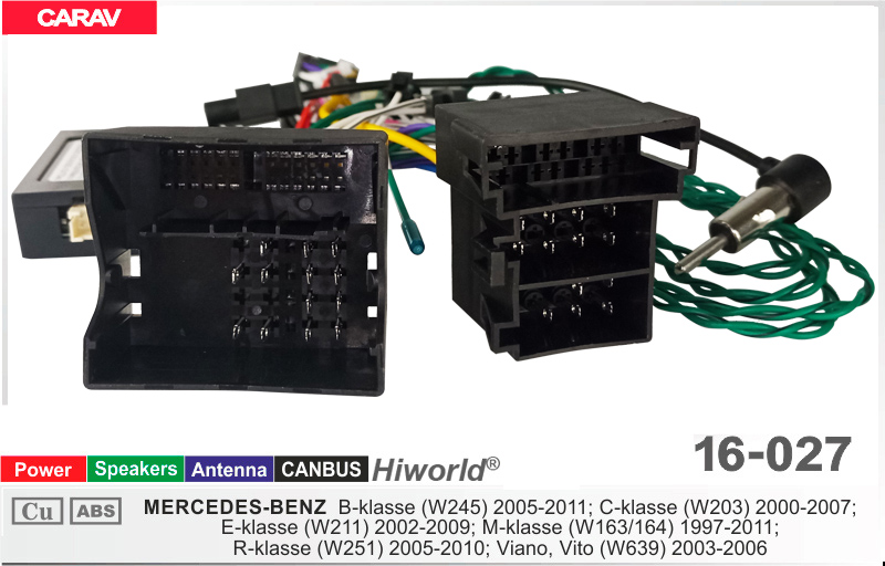 Переходник для магнитол 9", 10.1" Mercedes Carav 16-027