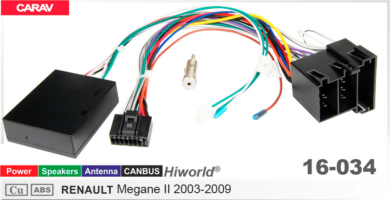 Переходник для магнитол 9", 10.1" Renault Megane II Carav 16-034