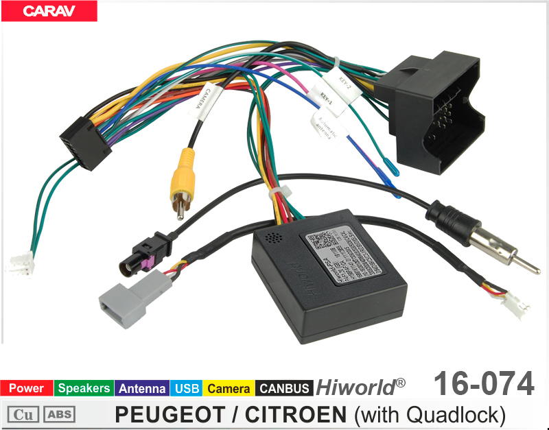 Переходник для магнитол 9", 10.1" Citroen, Peugeot Carav 16-074