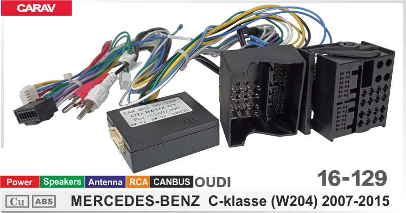 Переходник для магнитол 9", 10.1" Mercedes C-klasse Carav 16-129