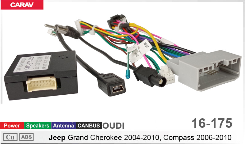 Переходник для магнитол 9", 10.1" Jeep Grand Cherokee, Compass Carav 16-175