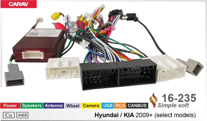 Переходник для магнитол 9", 10.1" KIA, Hyundai Carav 16-235