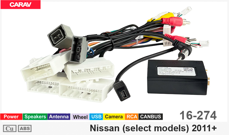 Переходник для магнитол 9", 10.1" Nissan X-Trail, Qashqai Carav 16-274